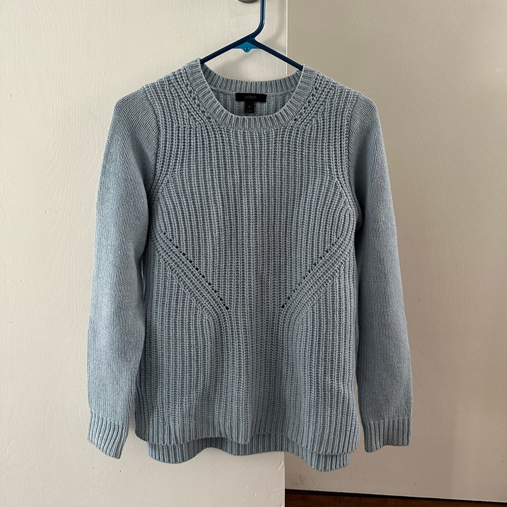 J.Crew 100% wool baby blue sweater